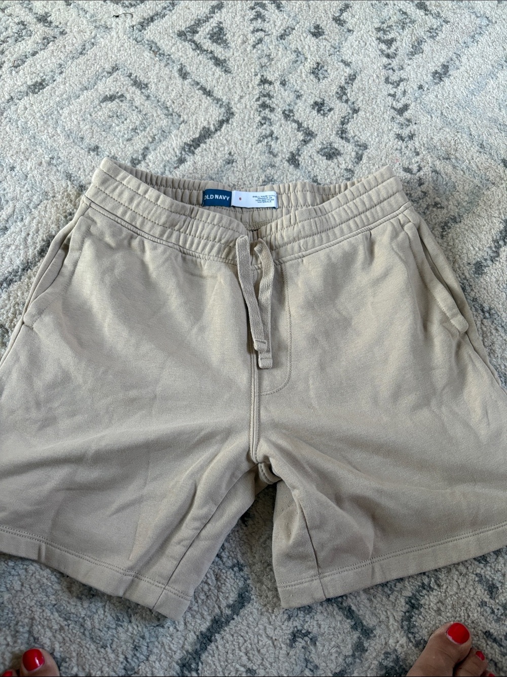 Old Navy Men's Light Tan Drawstring Casual Shorts